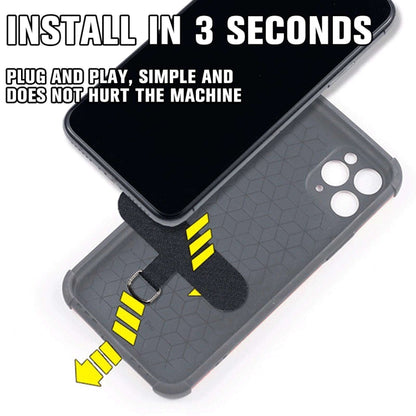 3pcs Mobile Phone Gasket Fixed Lanyard Clip, White, Orange, Dark Grey