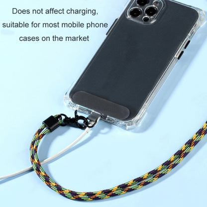 3pcs Mobile Phone Gasket Fixed Lanyard Clip, White, Orange, Dark Grey