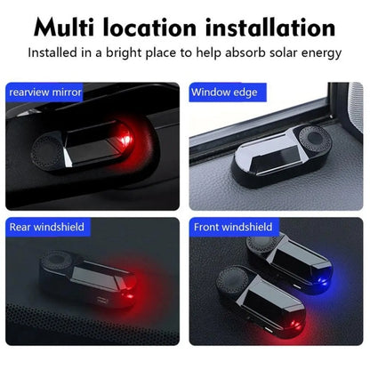 Car Solar Anti-Theft Alarm LED Warning Light With Aromatherapy