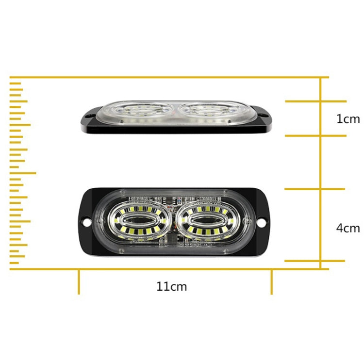 12W Car Side Signal Warning Light 24 LED Strobe Light