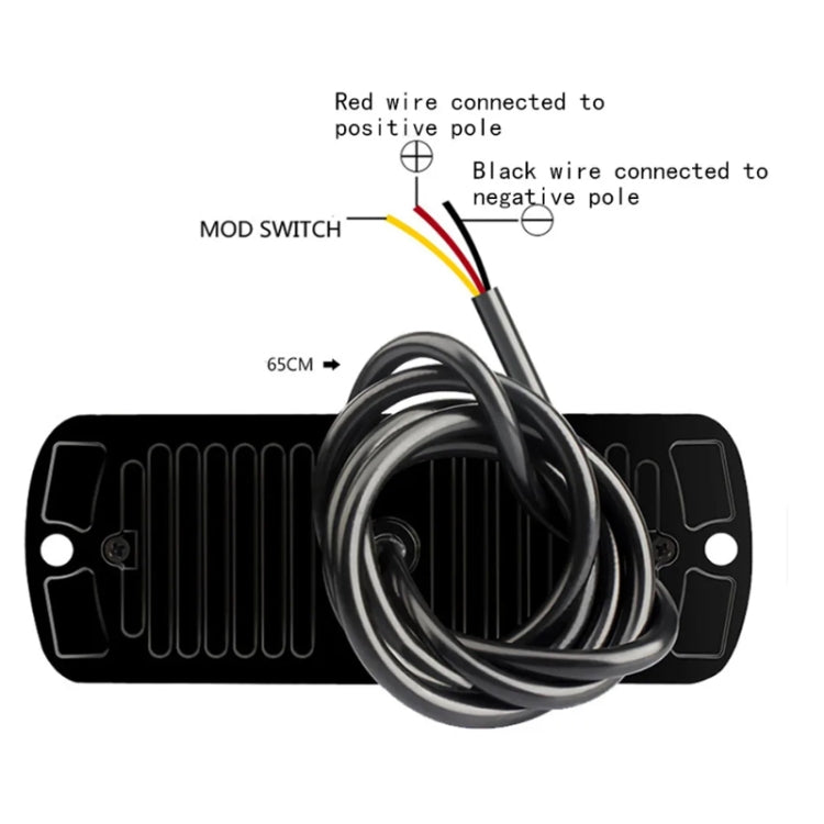 12W Car Side Signal Warning Light 24 LED Strobe Light