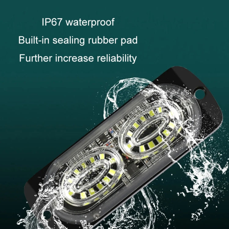 12W Car Side Signal Warning Light 24 LED Strobe Light