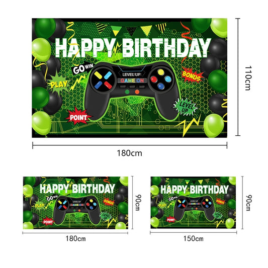 Bannière de décoration de fête d'anniversaire sur le thème de la console de jeu, 180x110cm, 2023SRB51, 2023SRB53, 2023SRB54