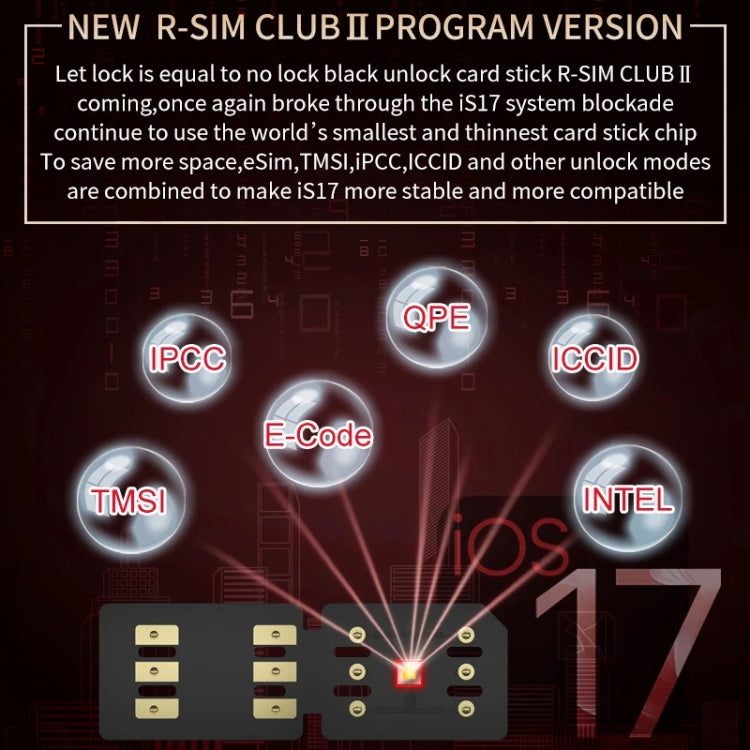R-SIM CLUB 2 Unlock Card For IOS18 System iPhone Series, R-SIM CLUB 2