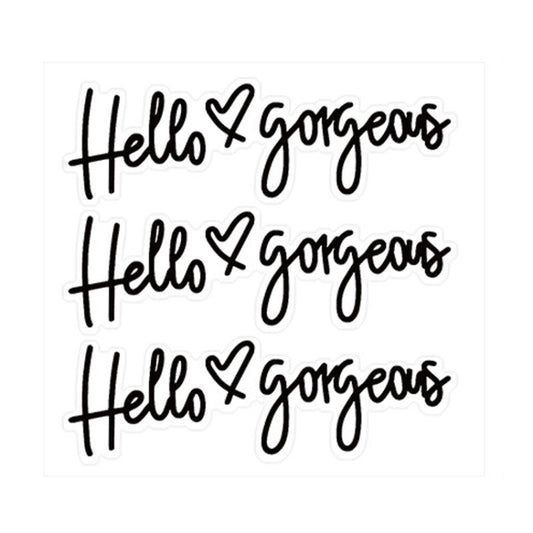 Hello gorgeous Car Stickers Inverted Rear Mirror Glass Sticker, Hello gorgeous