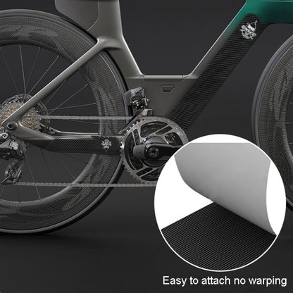 ENLEE E17305 6 pièces/lot Autocollants de cadre de vélo de route Épaissi Protection de chaîne étanche Autocollant, Fibre de carbone, Rayure, Anime, Diamant