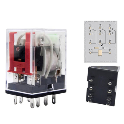 YIJIA YJ2N-GS 8-Pin 2 Way Small Electromagnetic Relay, YIJIA YJ2N-GS