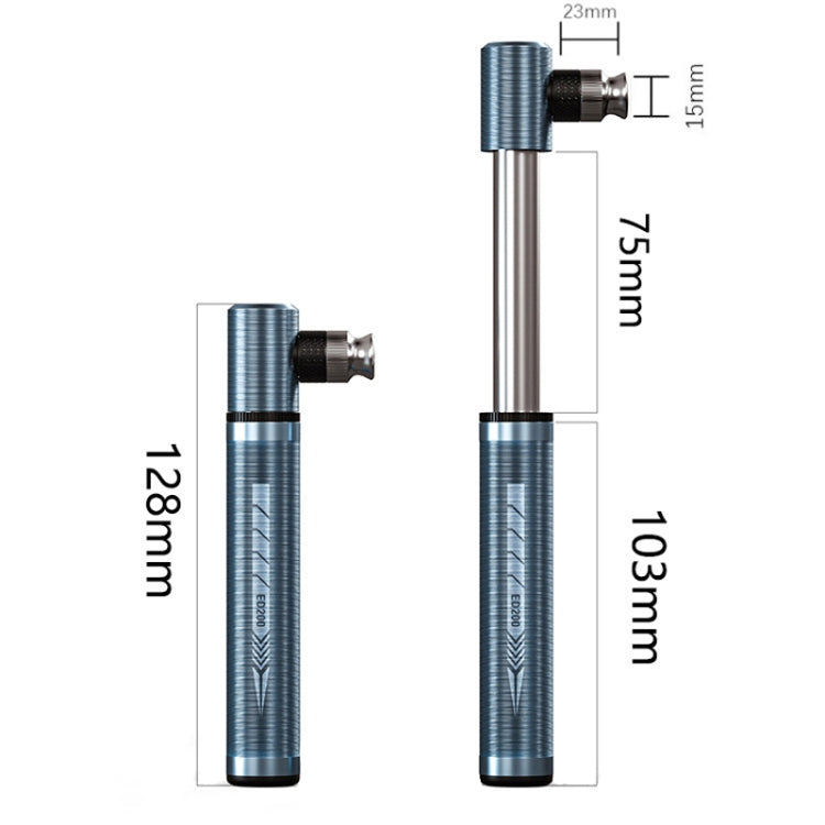 Pompes miniatures portables ENLEE ED200 pour vélos, compatibles valves Presta et Schrader, pour usage domestique