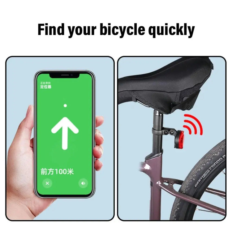 For Airtag Hidden Reflective Tail Light Bicycle Mount, Tail Light Red, Tail Light Yellow