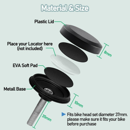 For AirTag Tracker Case Bicycle Hidden Headset Mount Anti-Theft Bike Locator Bracket Holder, Round, Beer Cover