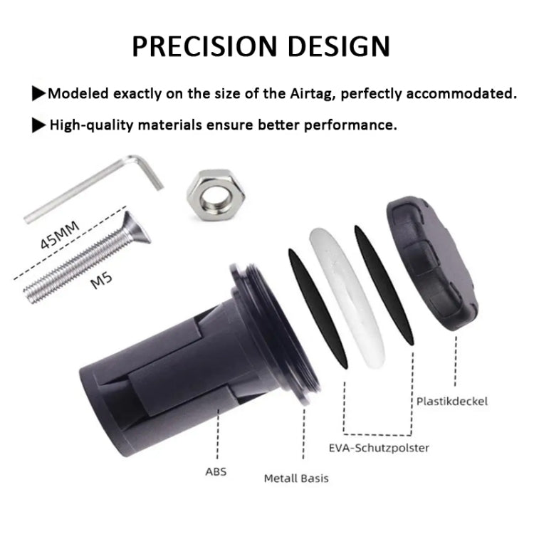 For Airtag Bike Hidden Mount Bicycle Front Fork Down Tube Anti-theft GPS Holder, Style 1, Style 2