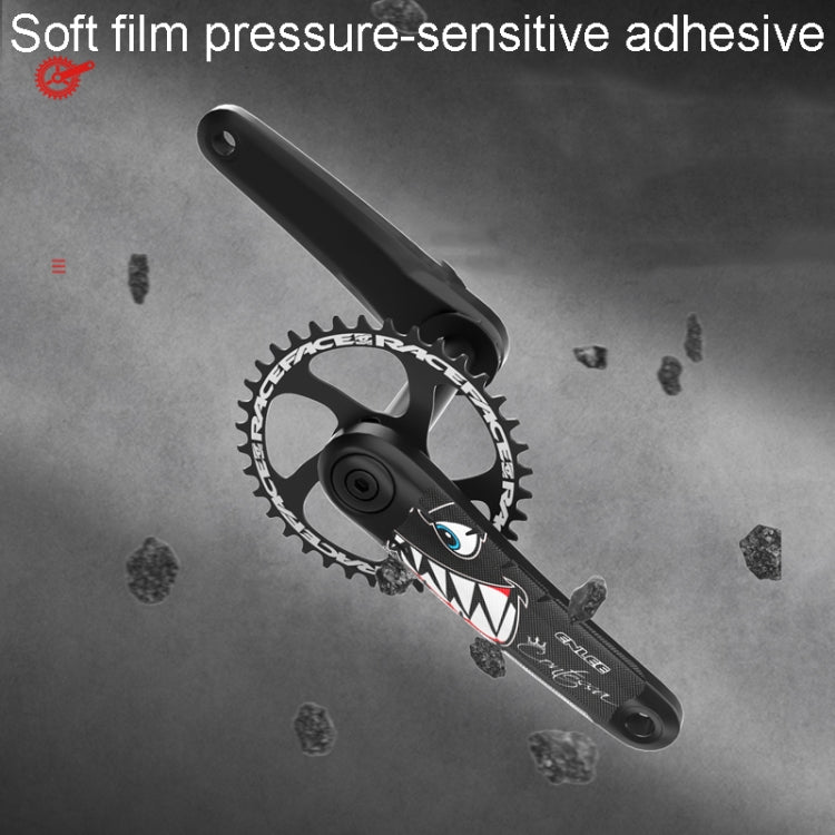 ENLEE EM2201 2pcs /Set Bicycle Crank Protective Covers Universal Decoration For Mountain And Road Bikes, Shark, Transparent, Flash, Explosion