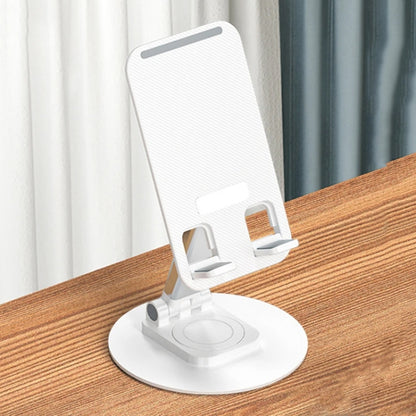 360 Degree Rotating Aluminum Alloy Phone Holder Desktop Telescopic Bracket, Black, White