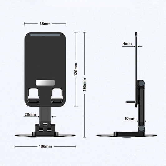 360 Degree Rotating Aluminum Alloy Phone Holder Desktop Telescopic Bracket