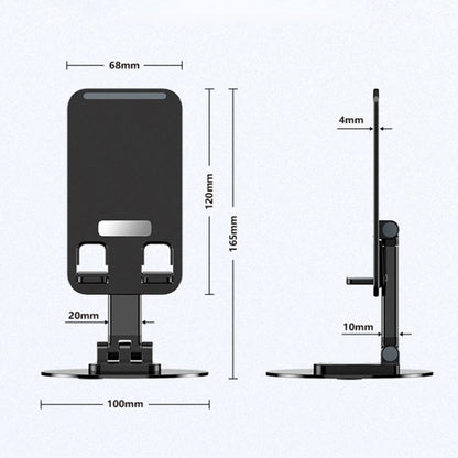 360 Degree Rotating Aluminum Alloy Phone Holder Desktop Telescopic Bracket, Black, White