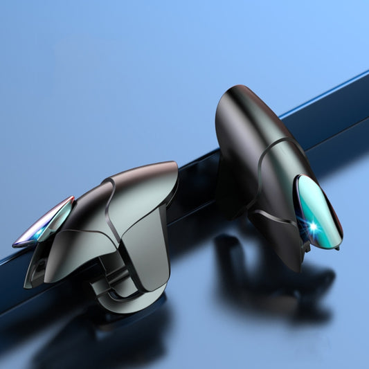 1pair CH5 Mobile Phone Trigger Mechanical Game Handle Contact High-sensitivity Aiming Key, Black, White