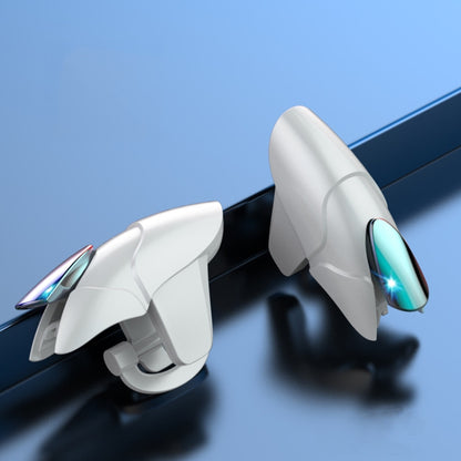 1pair CH5 Mobile Phone Trigger Mechanical Game Handle Contact High-sensitivity Aiming Key, Black, White