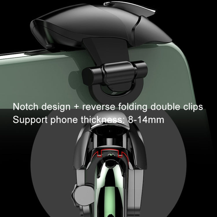 1pair CH5 Mobile Phone Trigger Mechanical Game Handle Contact High-sensitivity Aiming Key, Black, White