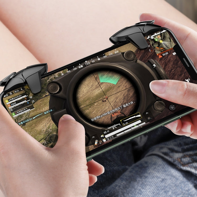 1pair CH5 Mobile Phone Trigger Mechanical Game Handle Contact High-sensitivity Aiming Key, Black, White
