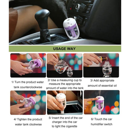 Car Negative Ion Spray Humidifier Aromatherapy Air Purifier