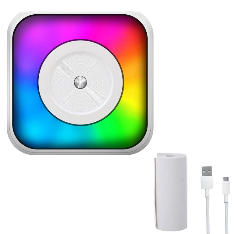 RGB Light Portable Mini Bluetooth Printer Inkless Document Label ...
