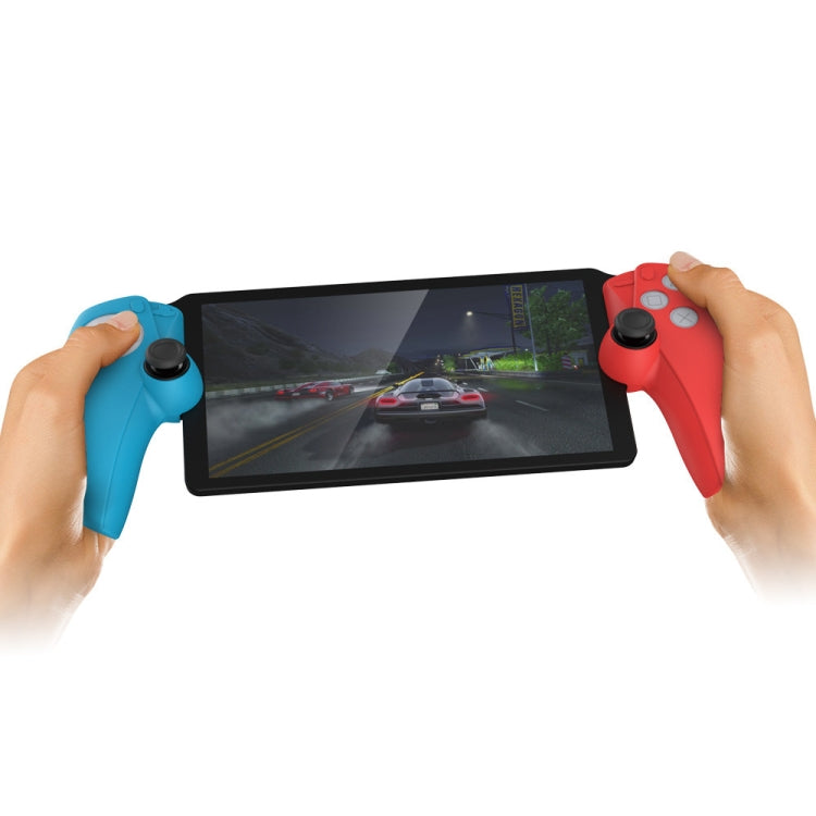 For PS5 PlayStation Portal Game Console DOBE Split Silicone Protective Case, White, Red and Blue