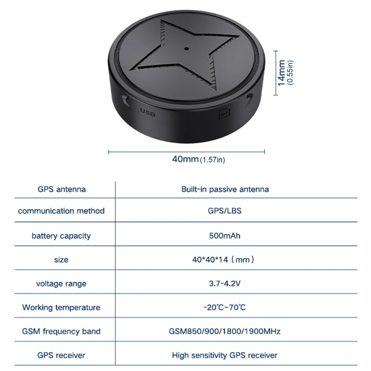 2G Wireless GPS Strong Magnetic Locator For Pets/Elderly/Children, PG12