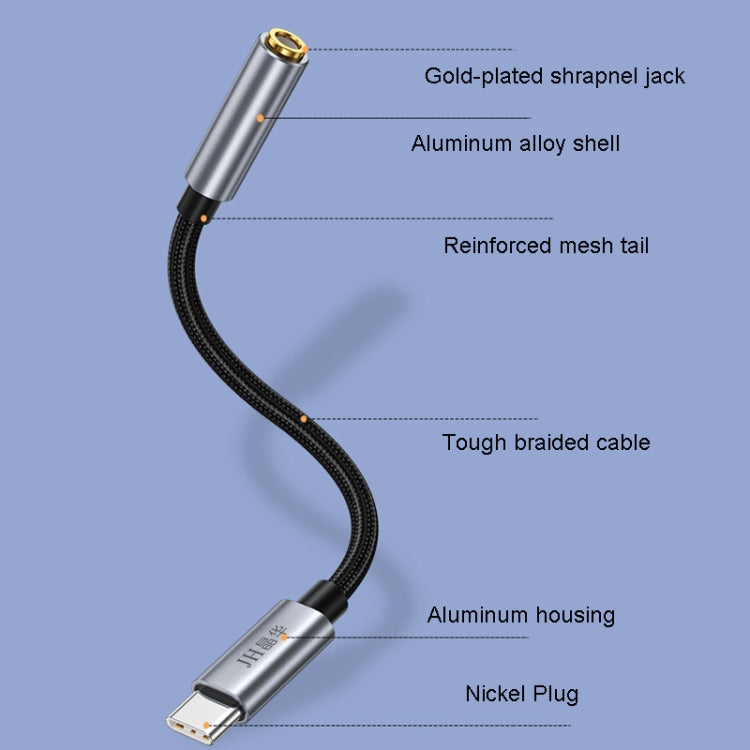 JINGHUA Type-C To 3.5mm Audio Adapter Cable Type-C Headphone Adapter Cable, Analog Model, Digital Model