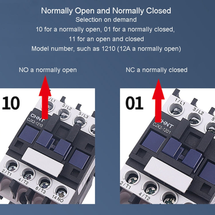 220V Silver Alloy Contacts Multi-Purpose Single-Phase AC Contactor, CHNT CJX2-0910 9A, CHNT CJX2-0901 9A, CHNT CJX2-1210 12A, CHNT CJX2-1201 12A, CHNT CJX2-1810 18A, CHNT CJX2-1801 18A, CHNT CJX2-2510 25A, CHNT CJX2-2501 25A, CHNT CJX2-3210 32A��������...