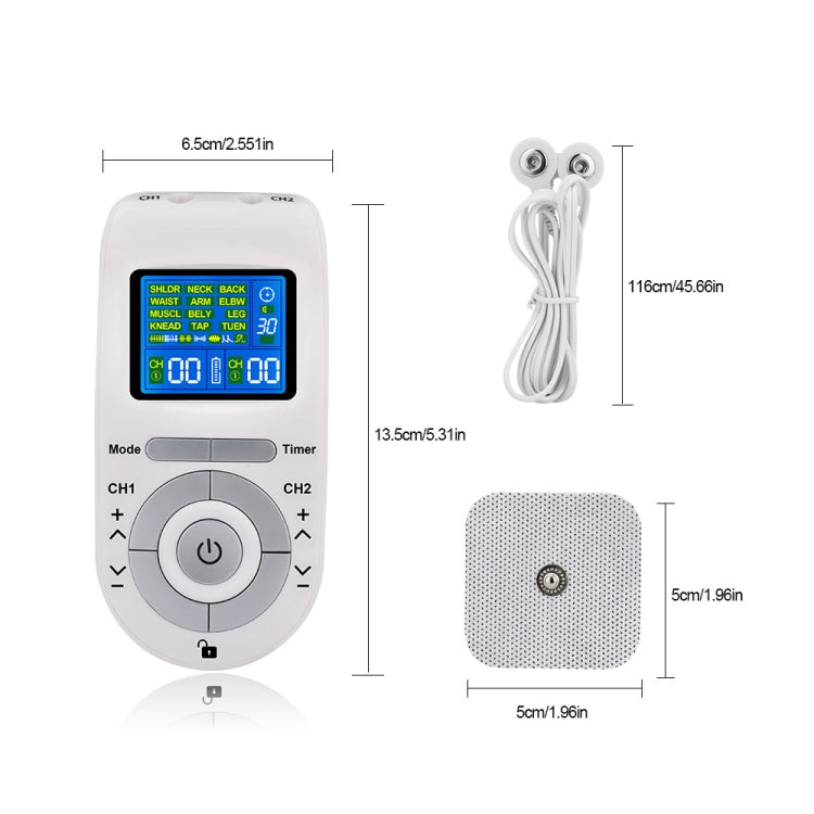 Appareil de physiothérapie à impulsions basse fréquence de type TENS avec 12 modes pour le soulagement de la douleur, HH-8812