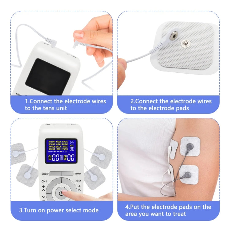 Appareil de physiothérapie à impulsions basse fréquence de type TENS avec 12 modes pour le soulagement de la douleur, HH-8812