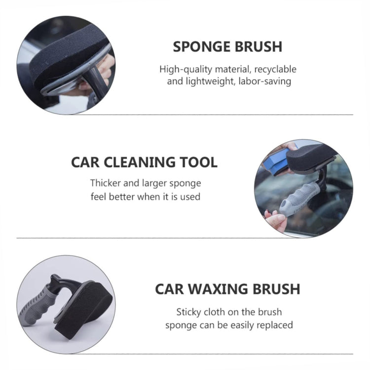 Durable Car Tire Waxing Curved Sponge Brush, Waxing Brush