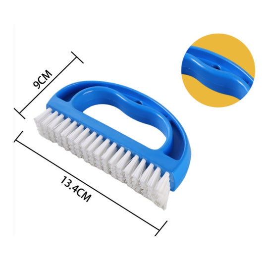 Car Interior D-shaped Seat Seam Cleaning Brush, Blue