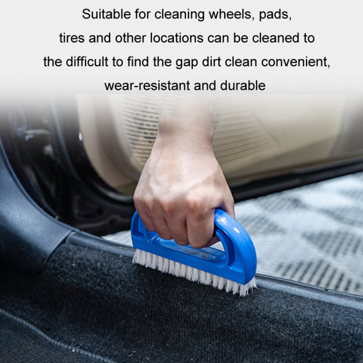Car Interior D-shaped Seat Seam Cleaning Brush, Blue