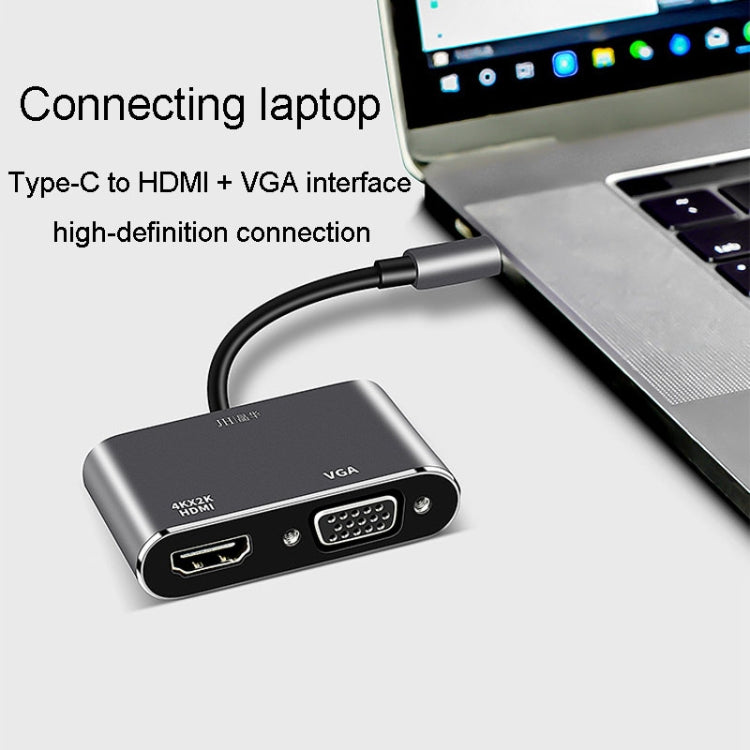 JINGHUA Z321 Multifunctional HUB Docking Station Converter, Type-C To HDMI+VGA, Type-C To HDMI+PD+USB