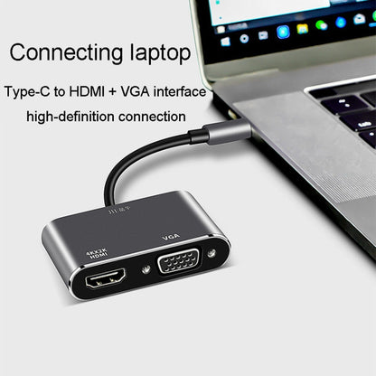 JINGHUA Z321 Multifunctional HUB Docking Station Converter, Type-C To HDMI+VGA, Type-C To HDMI+PD+USB