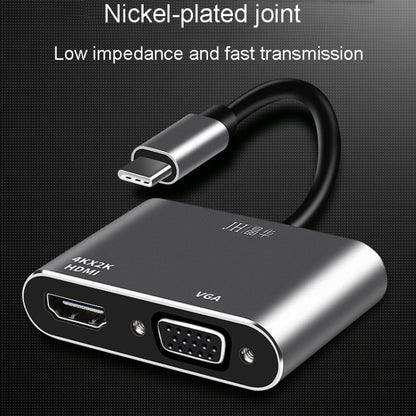 JINGHUA Z321 Multifunctional HUB Docking Station Converter, Type-C To HDMI+VGA, Type-C To HDMI+PD+USB