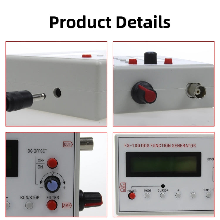 FG-100  1Hz-500kHz DDS Function Signal Generator Frequency Counter, FG-100