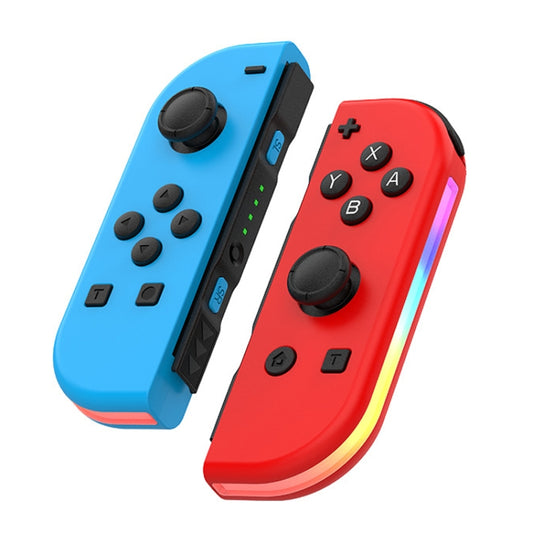 JOY-02 Gaming linker und rechter Griff mit RGB-Beleuchtung Body-Sense-Bluetooth-Gamepad für Switch / Switch OLED / Switch Pro / Switch Lite / Switch Joycon, Blau Rot, Grün Blau, Weiß
