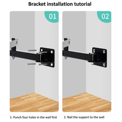 Tablet Wall Mount Holder Foldable Extendable Aluminum Alloy Mount With Anti Theft Security Lock, With Lock Long Arm