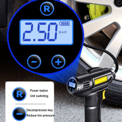 Gonfleur de voiture portable multifonctionnel Pompe pneumatique pour pneus d'automobile, Aiguille filaire, Numérique filaire, Numérique sans fil