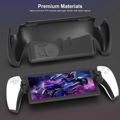 For PlayStation Portal Handle JYS TPU Protective Case With Stand, With Stand(Black), With Stand(White)