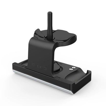 For Meta Quest 3 Headset Charging Base with Dazzle Lights VR Grip Charging Stand, White, Black