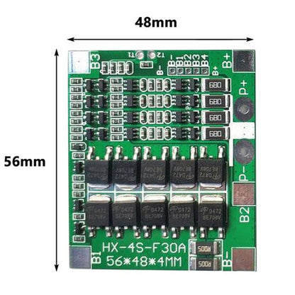 4 S 14.8V / 12.8V 30A Lithium Battery Protective Plate With Equalizer Lithium Iron Phosphate Battery Protection Board, 3.7V Lithium, 3.2V LiFePO4