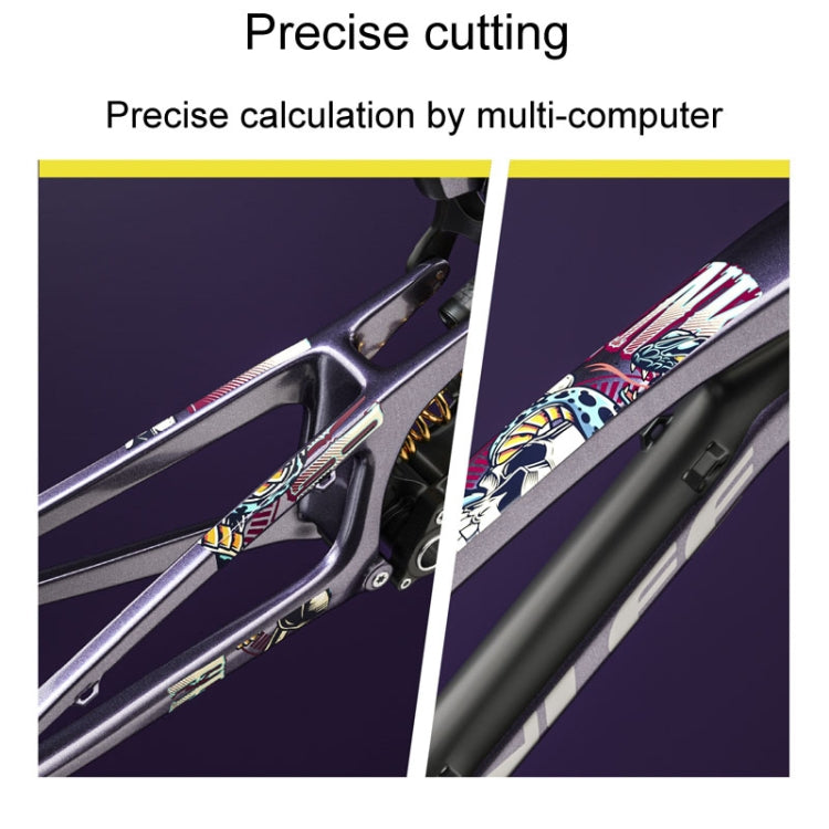 ENLEE E-2210 10pcs /Set Bicycle Jersey Stickers Mountain Bike Frame Protection Adhesive Tape, Transparent, Explosion, Anime, Aurora, Camouflage, Shark, Snake, Stripe, Graffiti, Chinese Style
