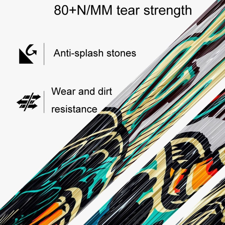 ENLEE E-2210 10pcs /Set Bicycle Jersey Stickers Mountain Bike Frame Protection Adhesive Tape, Transparent, Explosion, Anime, Aurora, Camouflage, Shark, Snake, Stripe, Graffiti, Chinese Style