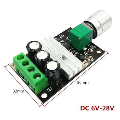 6V 12V 24V 28V 3A Speed Control Switch PWM DC Motor Speed Controller, 1203BK 6V 12V 24V 28V 3A