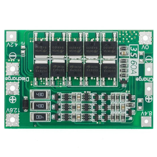 3S 11.1V 12.6V 60A 18650 Li-Ion Battery Charger Protection Board, 3S 11.1V 12.6V 60A (Balanced), 3S 11.1V 12.6V 60A (Enhanced)