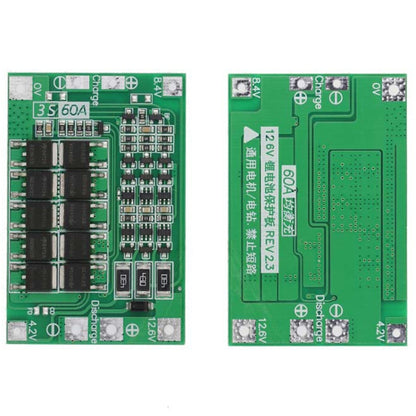 3S 11.1V 12.6V 60A 18650 Li-Ion Battery Charger Protection Board, 3S 11.1V 12.6V 60A (Balanced), 3S 11.1V 12.6V 60A (Enhanced)