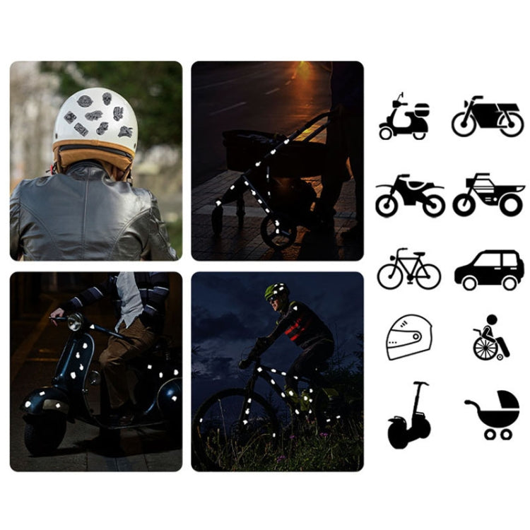 Electrical Motorcycle Graffiti Reflective Stickers Bicycle Decorative Warning Strips, ENLEE EN-6541 35pcs /Set